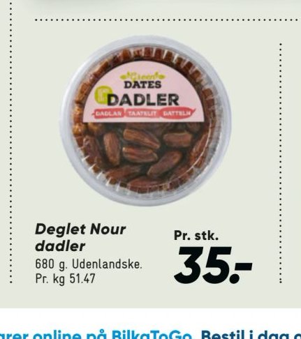 Deglet Nour dadler – Bilka