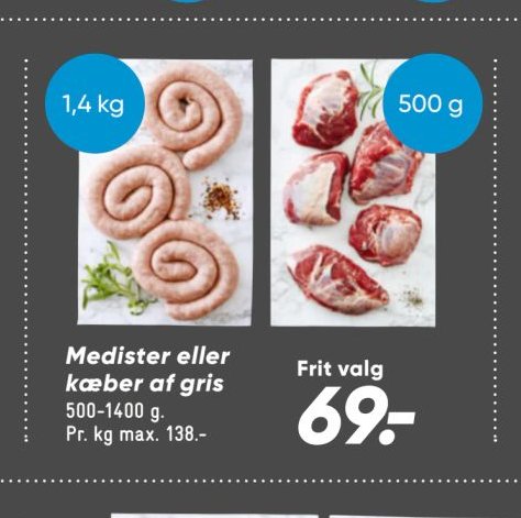 Medister eller kæber af gris – Bilka