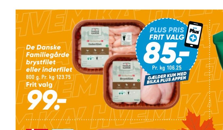 De Danske Familiegårde brystfilet eller inderfilet – Bilka