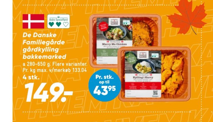 De Danske Familiegårde gårdkylling bakkemarked – Bilka