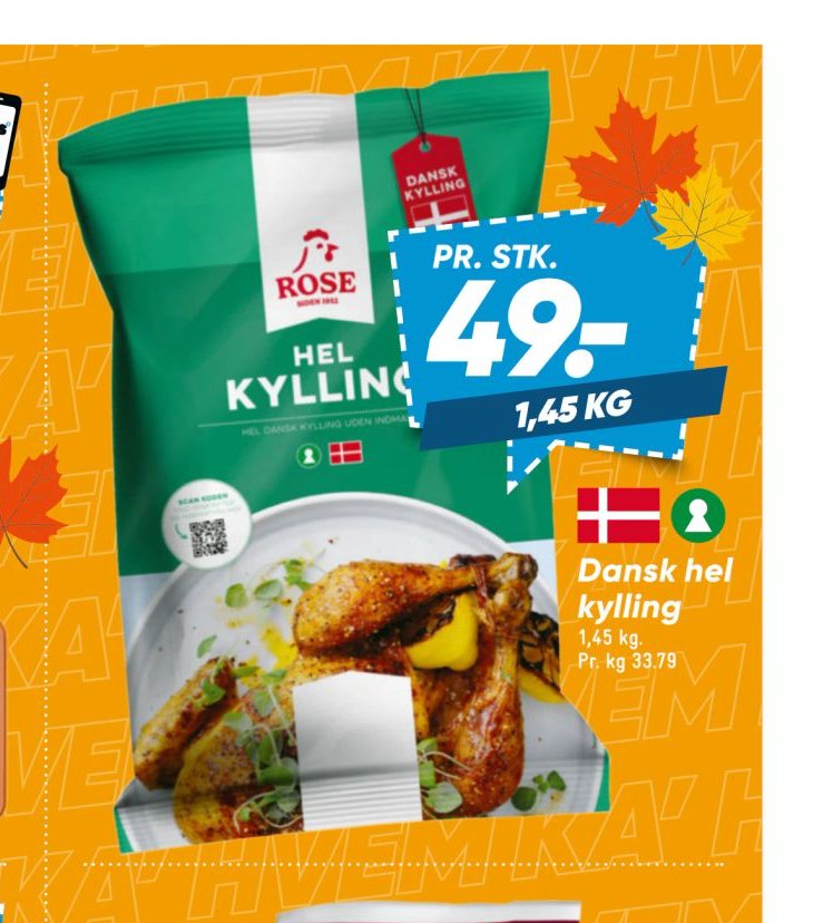 Dansk hel kylling – Bilka