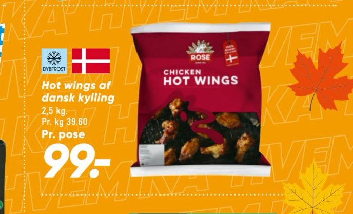 Hot wings af dansk kylling – Bilka