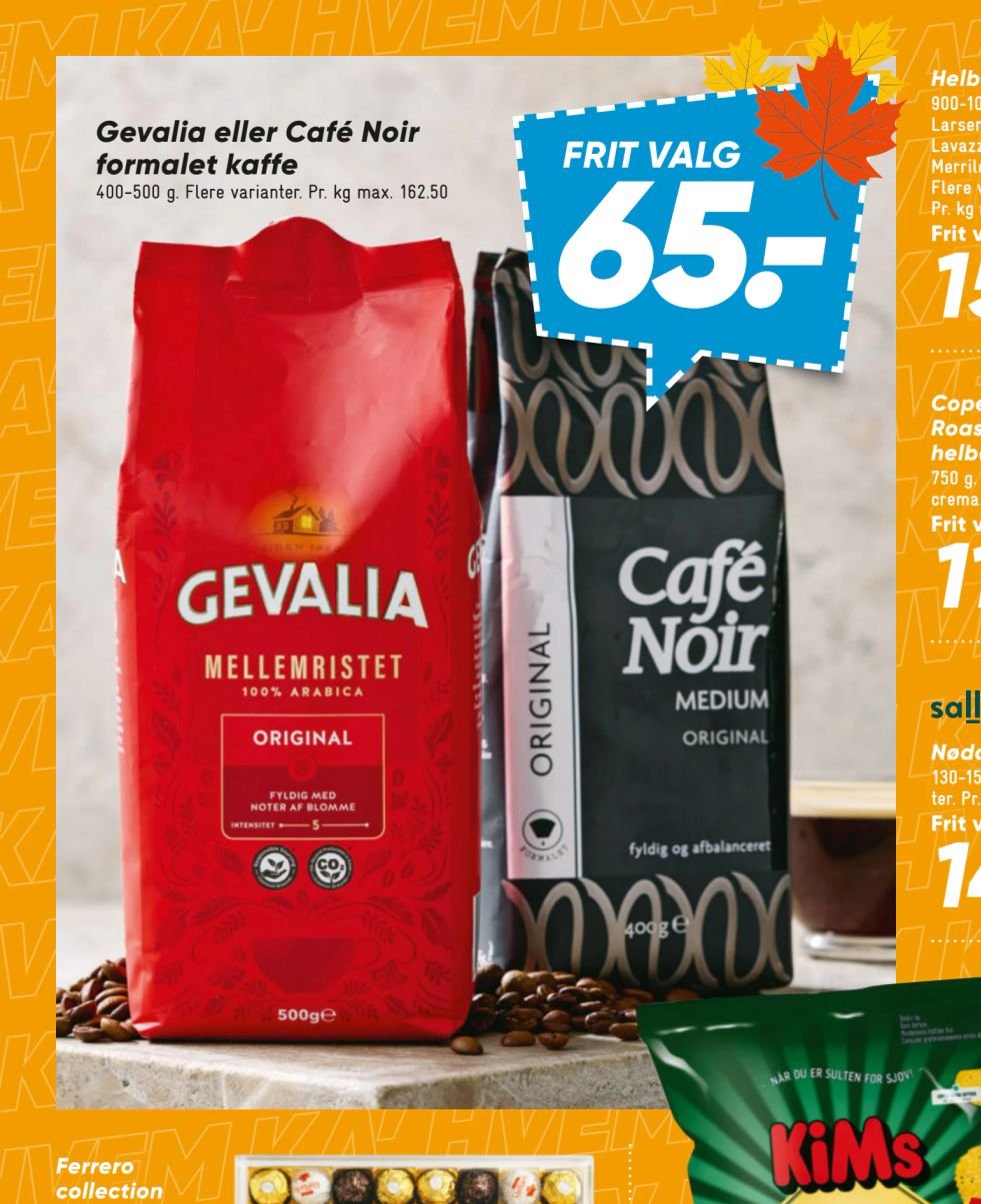 Gevalia eller Café Noir formalet kaffe – Bilka