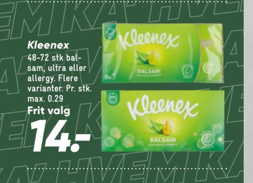 Kleenex – Bilka