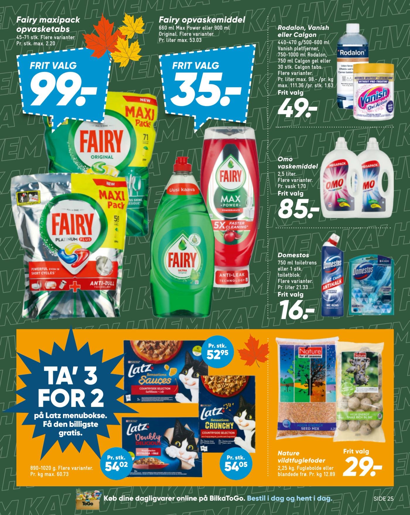 Vaskemiddel 2,5 liter. Flere varianter. – Bilka