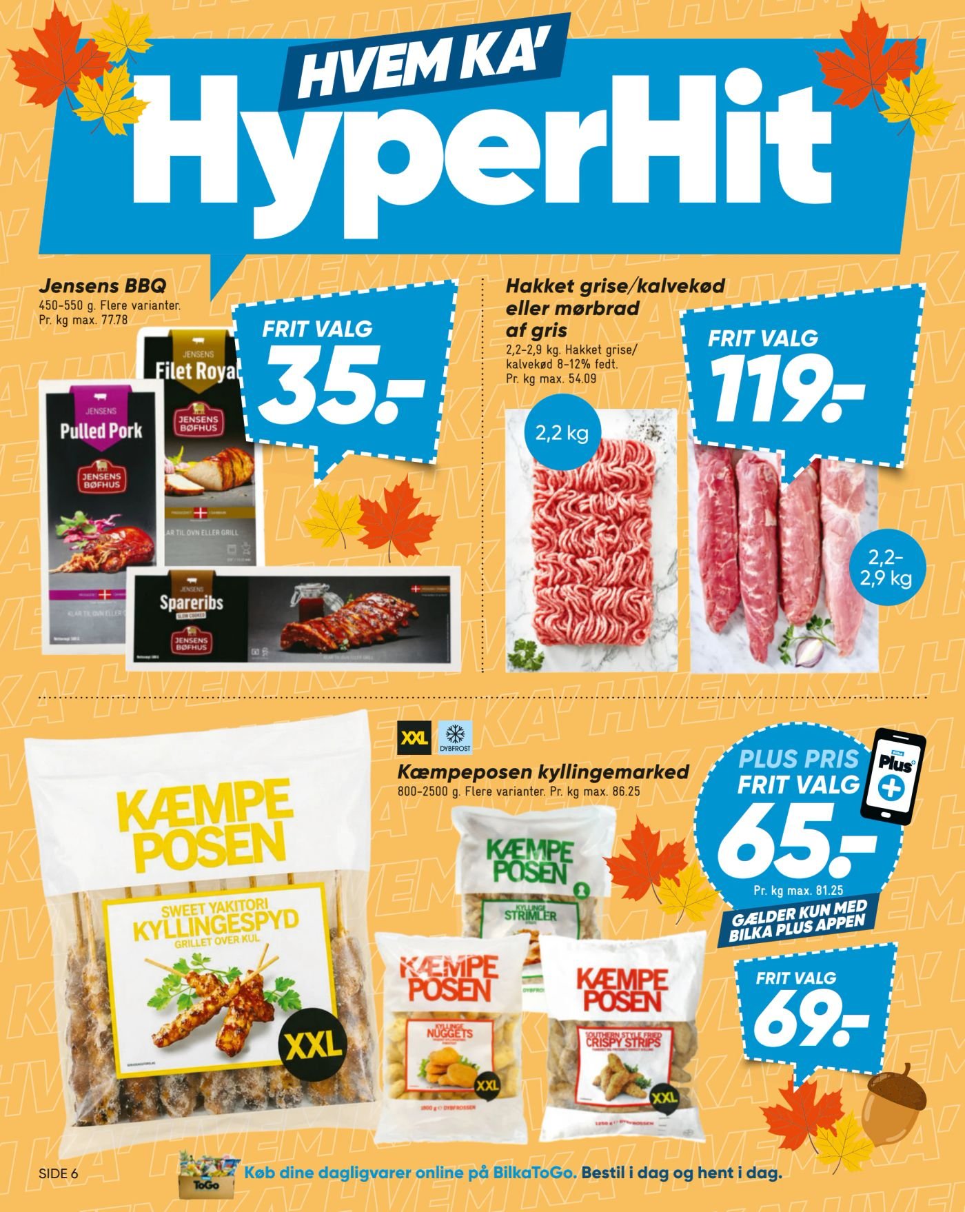 Hakket grise/kalvekød 8-12% fedt. 2,2 kg – Bilka
