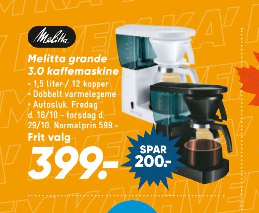 Melitta grande 3.0 kaffemaskine – Bilka