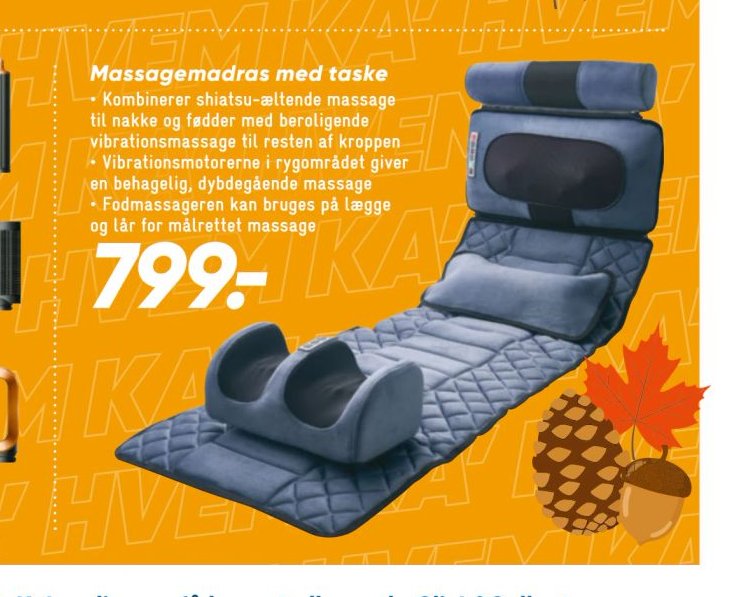 Massagemadras med taske – Bilka