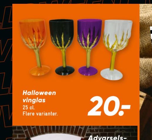Halloween vinglas – Bilka