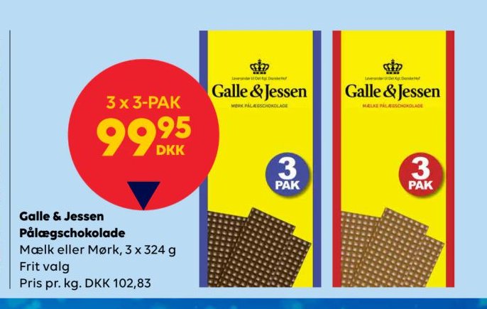 Galle & Jessen Pålægschokolade – BorderShop