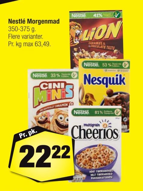Nestlé Morgenmad 3 stk. Flere varianter – Calle