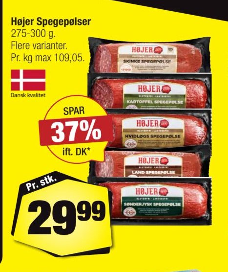 Højer Spegepølser 200 g – Calle