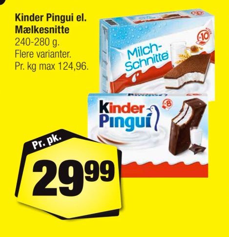 Kinder Pingui el. Mælkesnitte – Calle