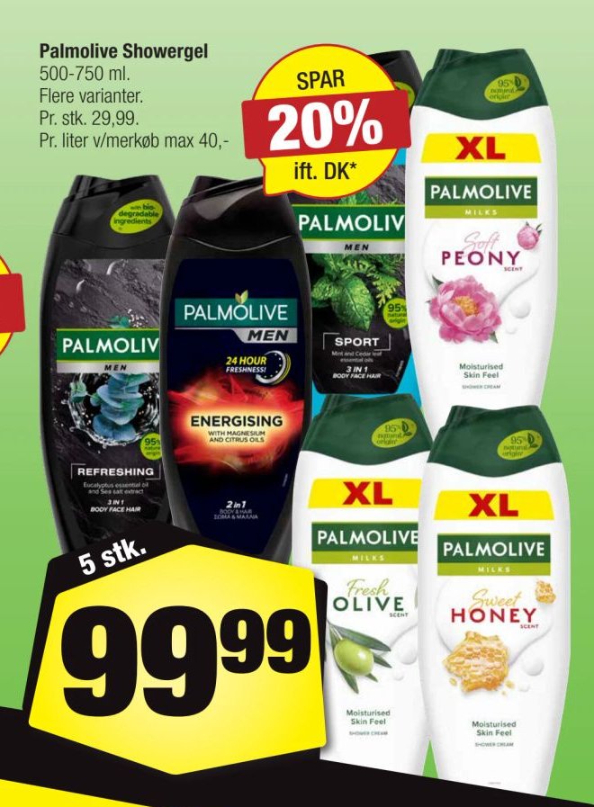 Palmolive Showergel Flere varianter 5 stk. – Calle