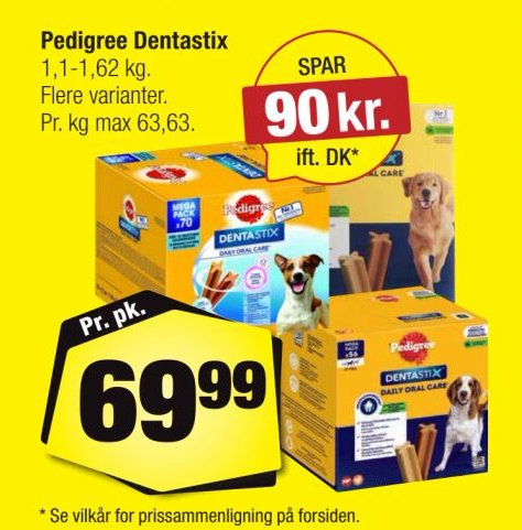 Pedigree Dentastix 120 g. Flere varianter. – Calle