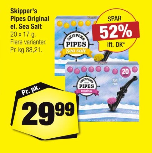 Skipper's Pipes Original el. Sea Salt – Calle