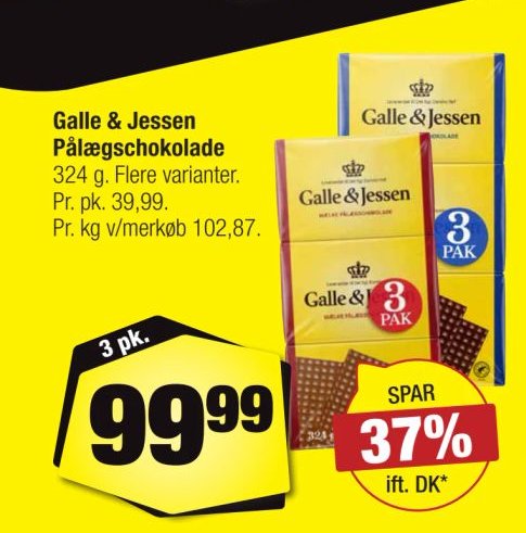 Galle & Jessen Pålægschokolade – Calle