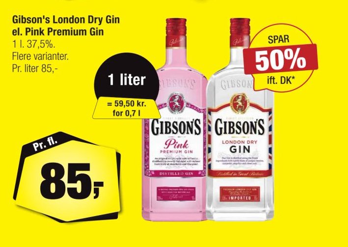 Gibson's London Dry Gin el. Pink Premium Gin – Calle