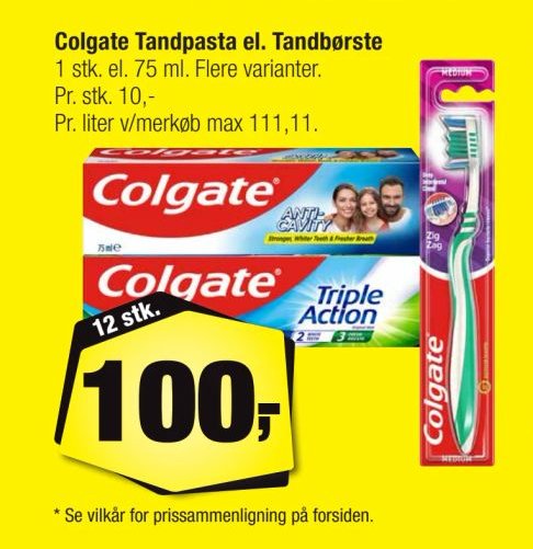 Colgate Tandpasta el. Tandbørste – Calle