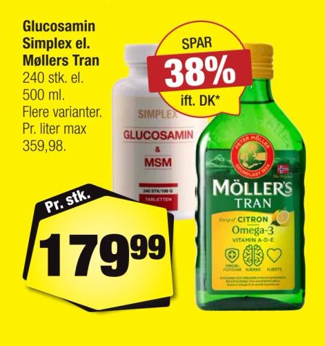 Glucosamin Simplex el. Møllers Tran – Calle