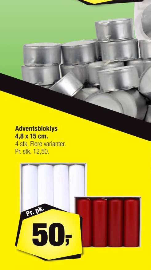 Adventsbloklys 4,8 x 15 cm – Calle