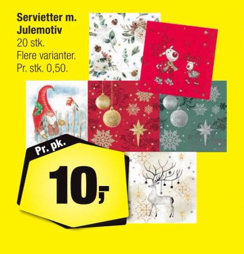 Servietter m. Julemotiv – Calle