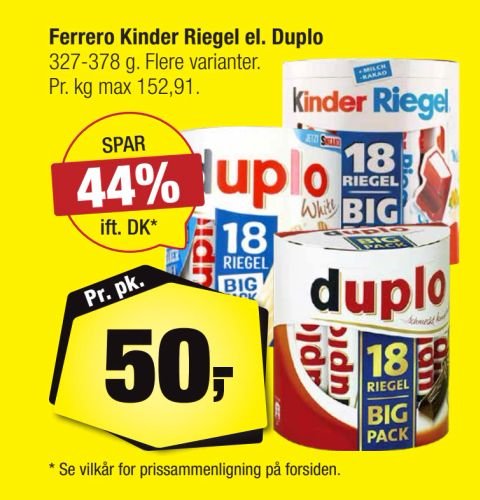Ferrero Kinder Riegel el. Duplo – Calle