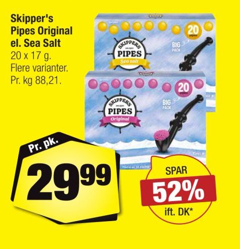 Skipper's Pipes Original el. Sea Salt – Calle