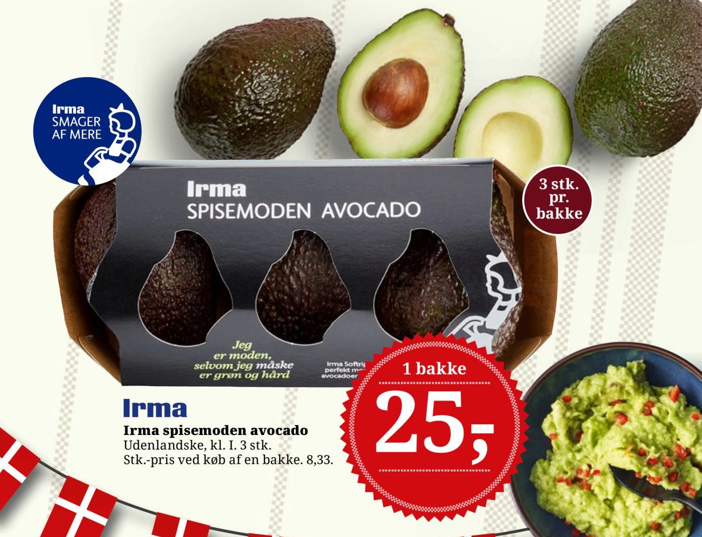 Irma spisemoden avocado Udenlandske, kl. I. 3 stk. – Dagli'Brugsen