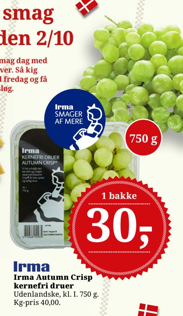 Irma Autumn Crisp kernefri druer – Dagli'Brugsen