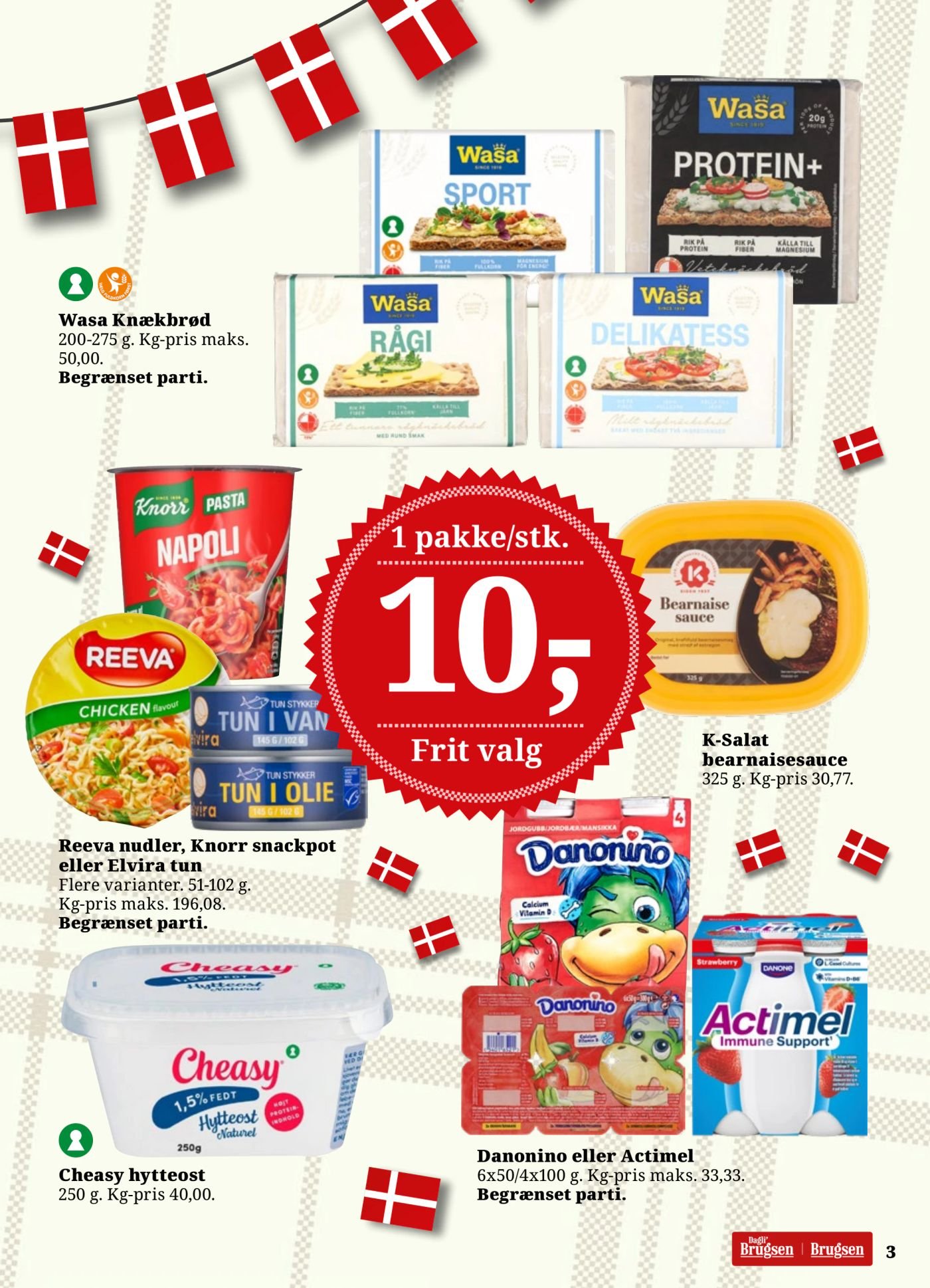 Danonino eller Actimel 6x50/4x100 g. Kg-pris maks. 33,33. – Dagli'Brugsen