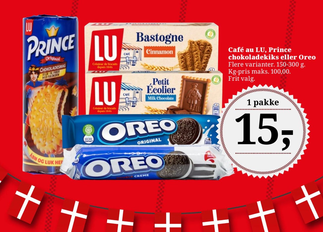 Café au LU, Prince chokoladekiks eller Oreo Flere varianter. 150-300 g. – Dagli'Brugsen