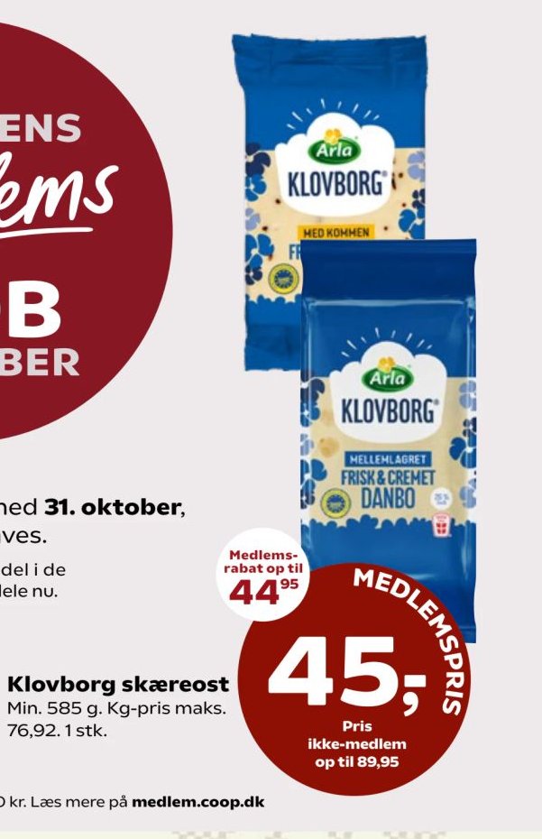Klovborg skæreost – Dagli'Brugsen