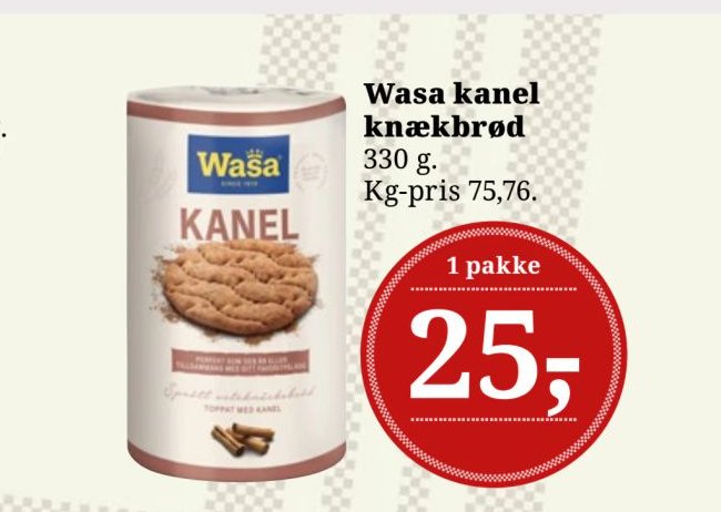 Wasa kanel knækbrød – Dagli'Brugsen