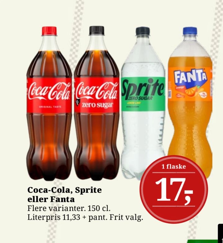 Coca-Cola, Sprite eller Fanta – Dagli'Brugsen