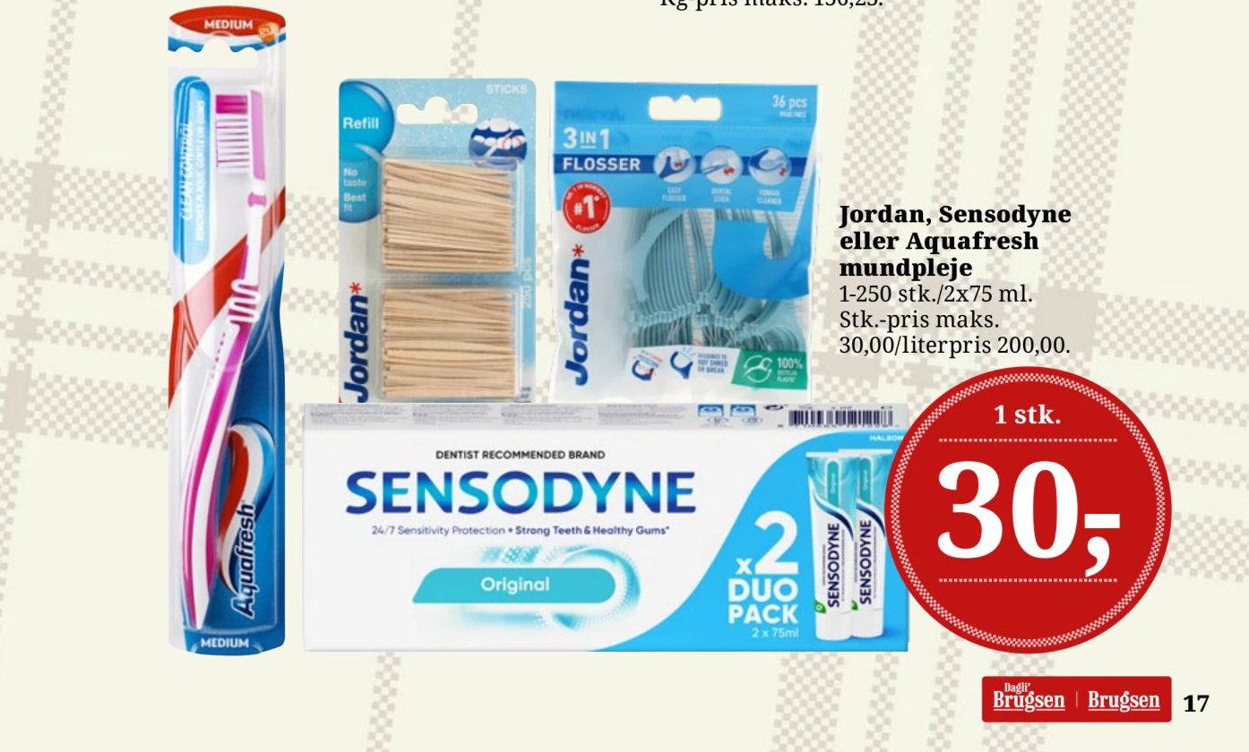 Jordan, Sensodyne eller Aquafresh mundpleje – Dagli'Brugsen