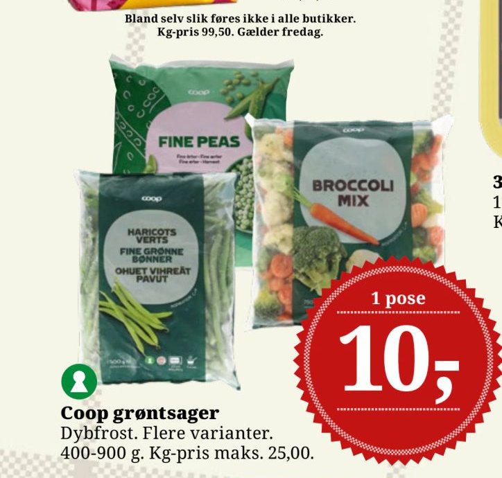 Coop grøntsager – Dagli'Brugsen
