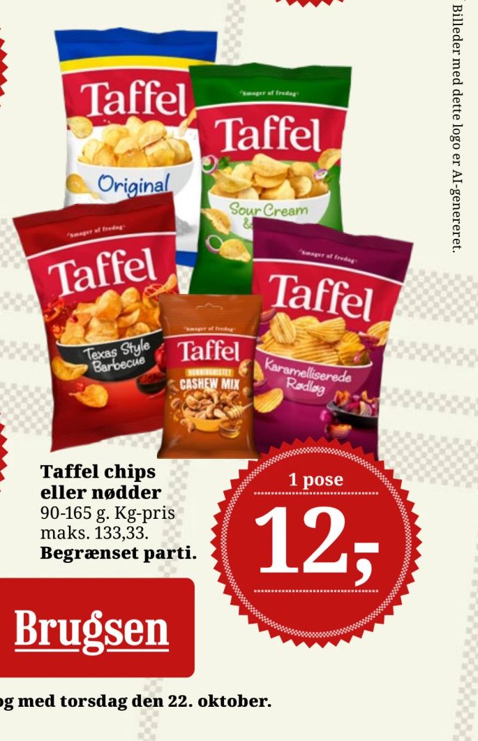 Taffel chips eller nødder – Dagli'Brugsen