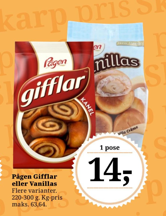 Pågen Gifflar eller Vanillas – Dagli'Brugsen