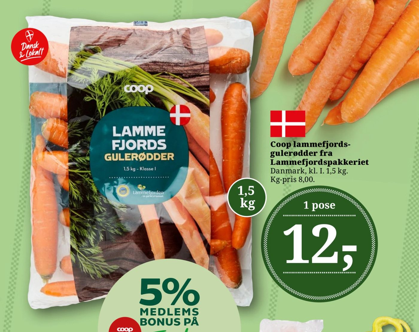 Coop lammefjordsgulerødder fra Lammefjordspakkeriet – Dagli'Brugsen