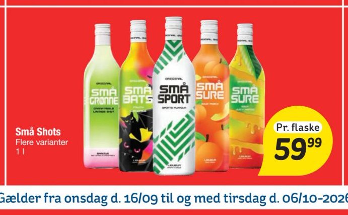 Små Shots Flere varianter 1 l – fakta Tyskland