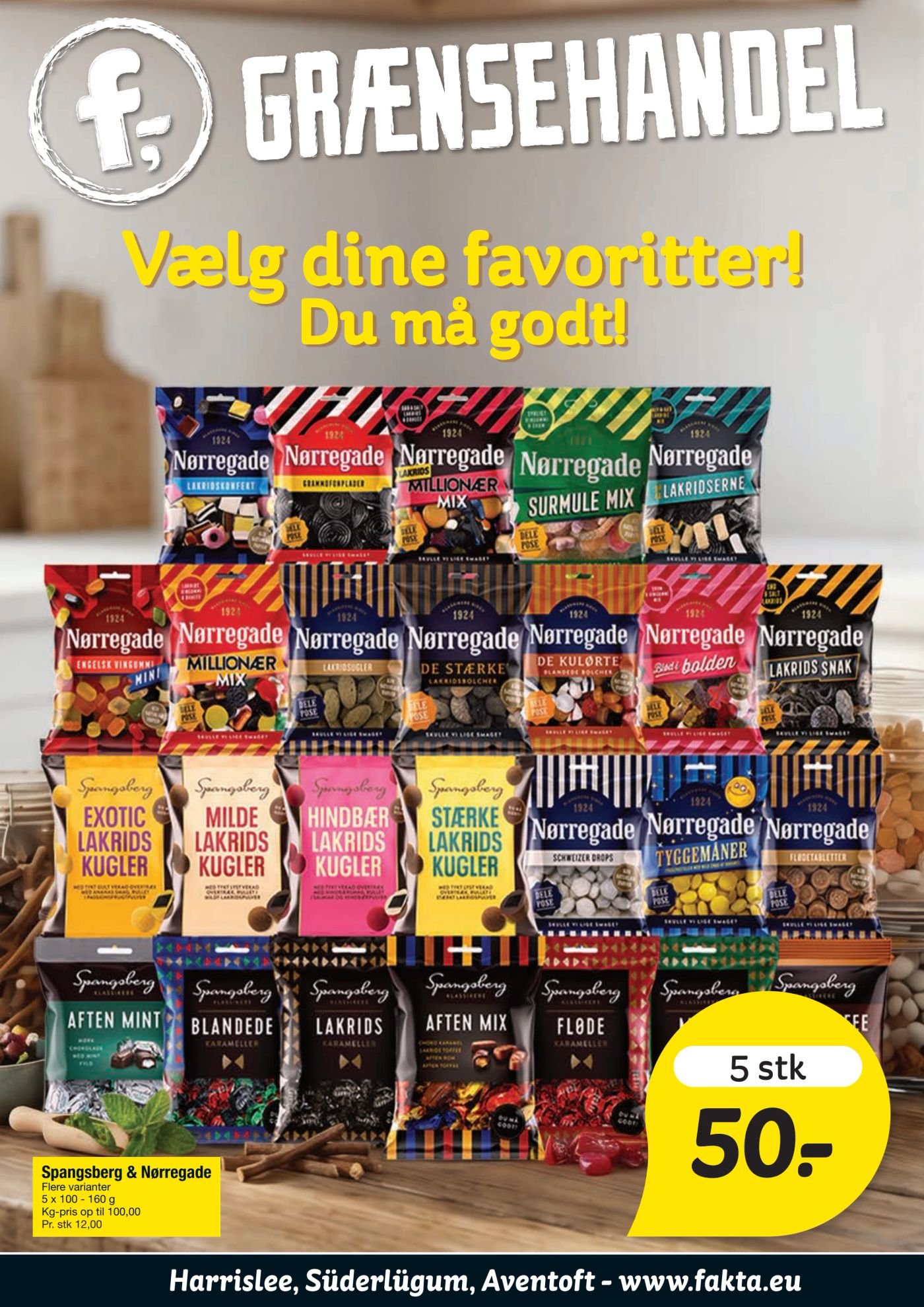 Spangsberg & Nørregade Flere varianter 5 x 100 - 160 g – fakta Tyskland