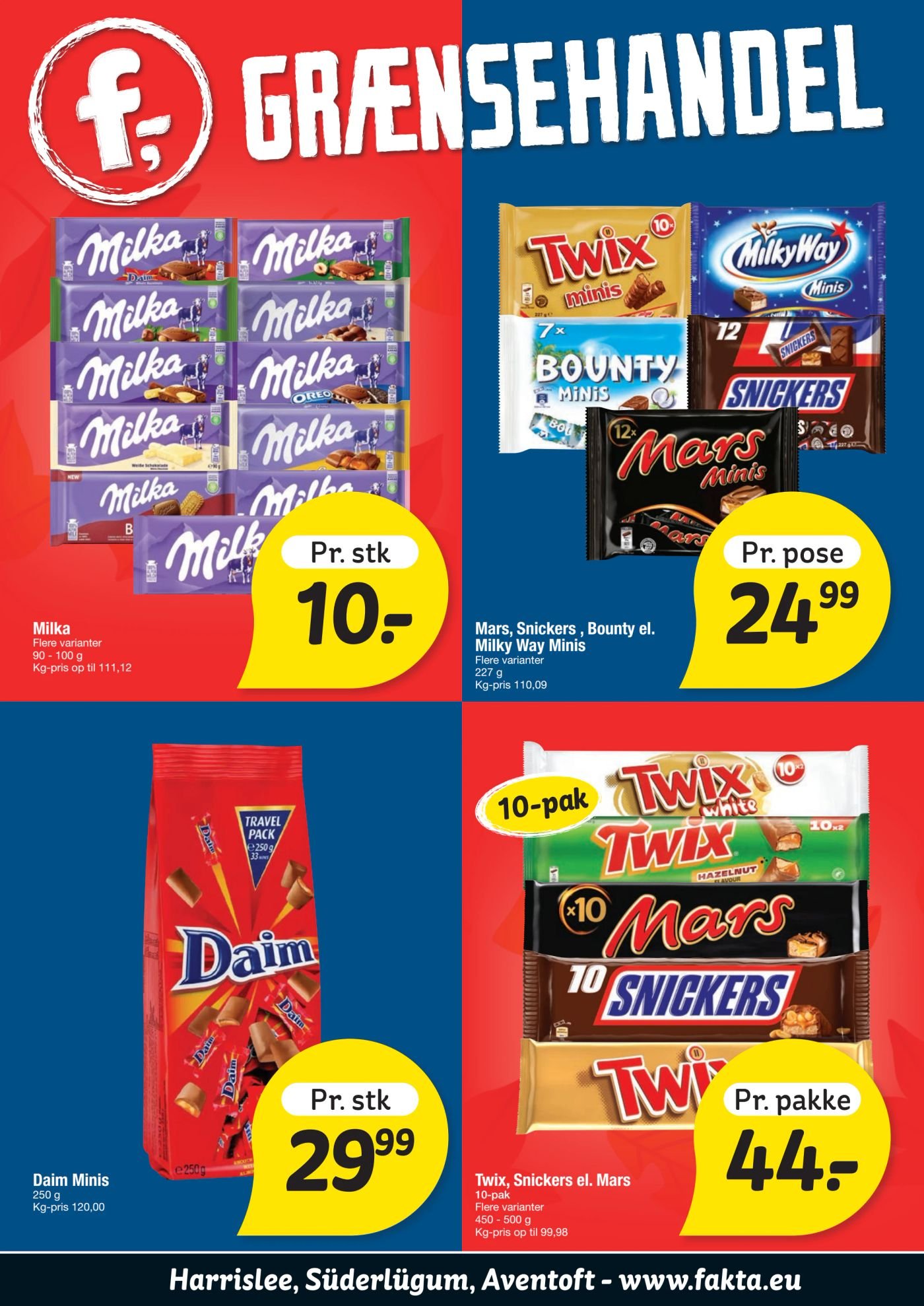 Milka Flere varianter 90 - 100 g – fakta Tyskland