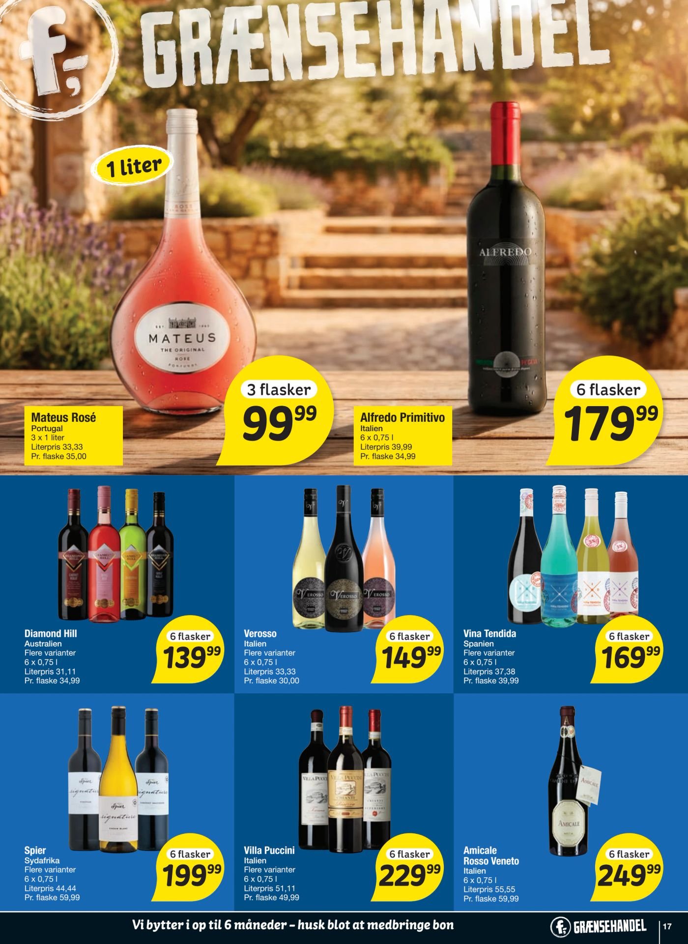 Verosso Italien Flere varianter 6 x 0,75 l Literpris 33,33 Pr. flaske 30,00 – fakta Tyskland