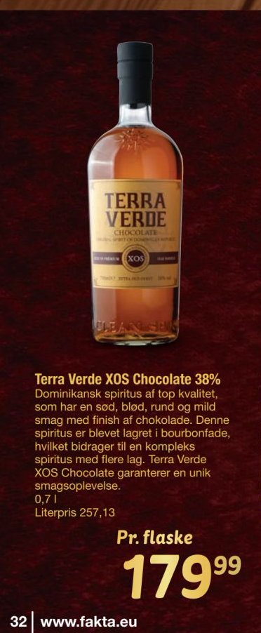 Terra Verde XOS Chocolate 38% – fakta Tyskland