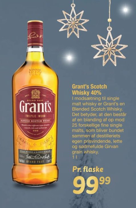 Grant’s Scotch Whisky 40% – fakta Tyskland