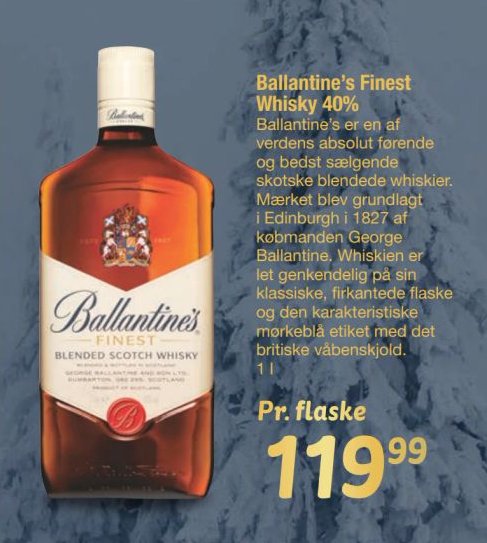 Ballantine’s Finest Whisky 40% – fakta Tyskland