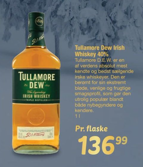 Tullamore Dew Irish Whiskey 40% – fakta Tyskland