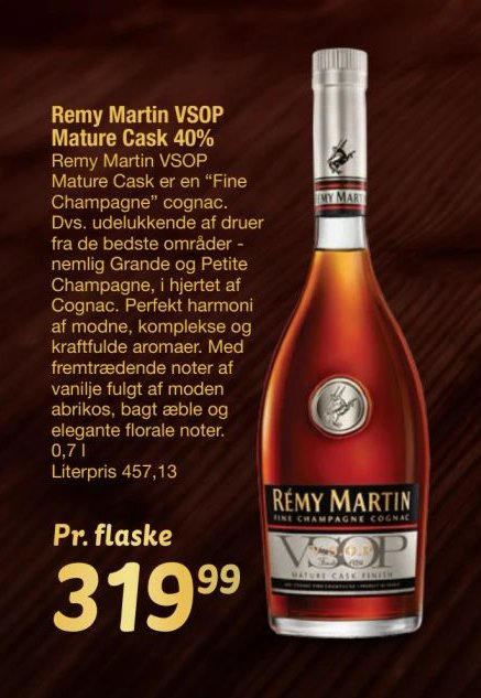 Remy Martin VSOP Mature Cask 40% – fakta Tyskland