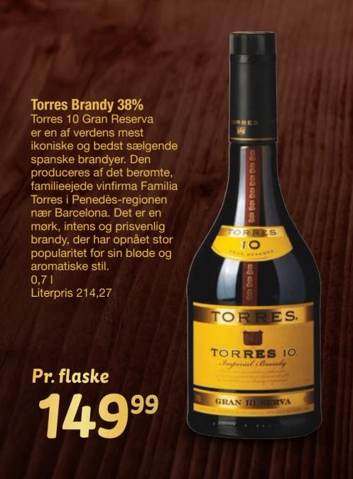 Torres Brandy 38% – fakta Tyskland